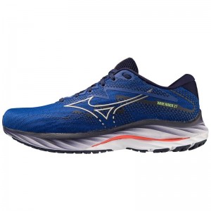 Mizuno Wave Rider 27 Παπουτσια για Τρεξιμο ανδρικα μπλε ασπρα | Greece M5817UZ