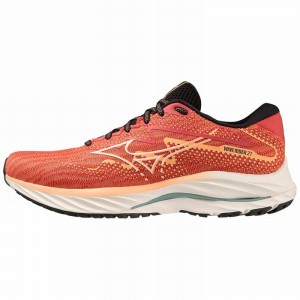 Mizuno Wave Rider 27 Παπουτσια για Τρεξιμο ανδρικα κοραλι ασπρα | Greece M6129VA