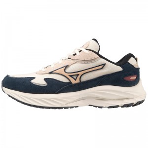 Mizuno Wave Rider Beta Αθλητικα Παπουτσια γυναικεια ασπρα καφε μπλε | Greece M9657KZ