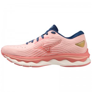 Mizuno Wave Sky 6 Παπουτσια για Τρεξιμο γυναικεια κοραλι γκρι μπλε | Greece M5049AQ