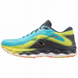 Mizuno Wave Sky 7 Παπουτσια για Τρεξιμο ανδρικα μπλε ασπρα | Greece M0813PE