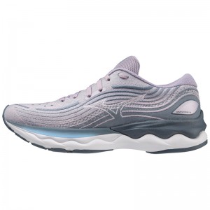 Mizuno Wave Skyrise 4 Παπουτσια για Τρεξιμο γυναικεια μωβ ασπρα μπλε | Greece M3517JE