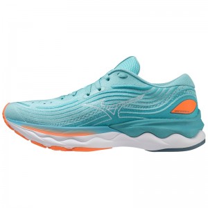 Mizuno Wave Skyrise 4 Παπουτσια για Τρεξιμο γυναικεια καφε ασπρα ανοιχτο πορτοκαλι | Greece M9071YO