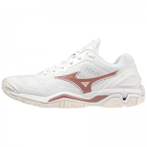 Mizuno Wave Stealth V Παπουτσια Χαντμπολ γυναικεια ασπρα | Greece M4857FD