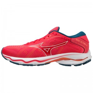 Mizuno Wave Ultima 14 Παπουτσια για Τρεξιμο γυναικεια ροζ ασπρα μπλε | Greece M7102WQ