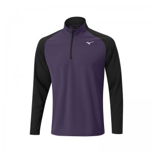 Mizuno Χειμερινά Breeze Bloc 1/4 Zip Αριστος ανδρικα μωβ | Greece M6937DH