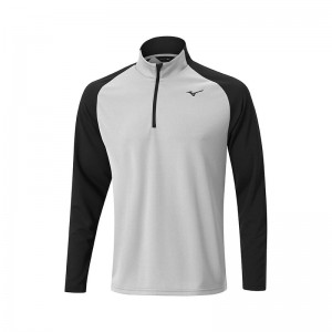 Mizuno Χειμερινά Breeze Bloc 1/4 Zip Αριστος ανδρικα γκρι | Greece M7501LW