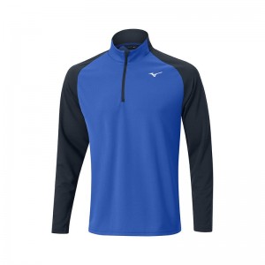 Mizuno Χειμερινά Breeze Bloc 1/4 Zip Αριστος ανδρικα μπλε | Greece M9635KW