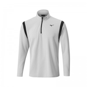 Mizuno Χειμερινά Breeze Elite 1/4 Zip Αριστος ανδρικα γκρι | Greece M4971EI