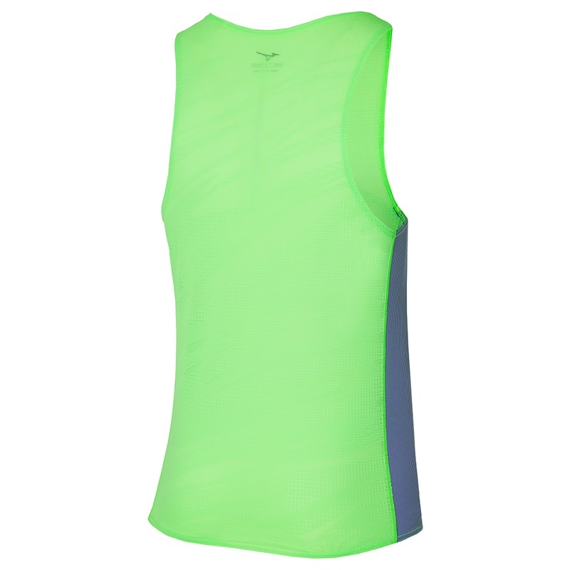 Mizuno Aero Tank αμανικα μπλουζακια ανδρικα ανοιχτο πρασινο | Greece M6419MD