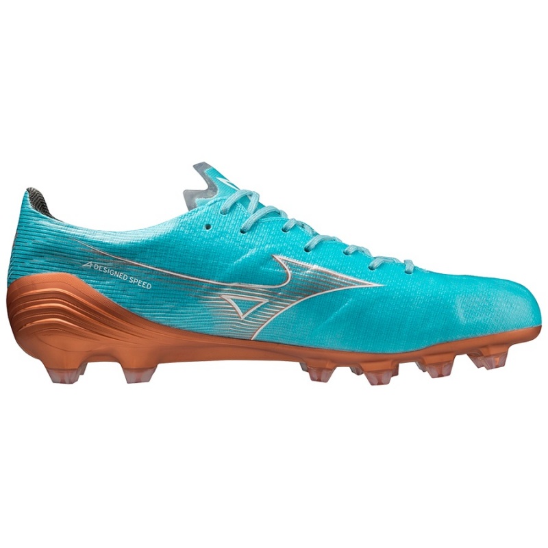 Mizuno Alpha Elite Παπουτσια Ποδοσφαιρου ανδρικα μπλε χρυσο χρωμα | Greece M6783LA