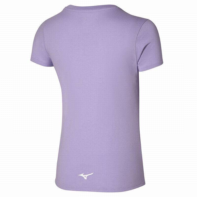 Mizuno Athletics Mizuno Tee μπλουζακια γυναικεια μωβ | Greece M3157HC