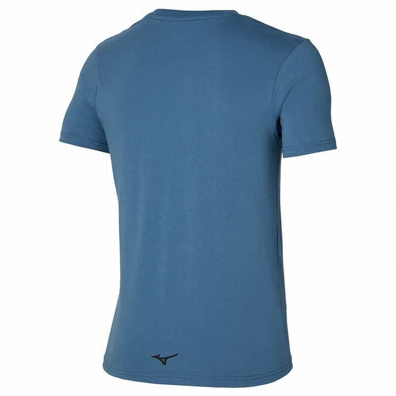 Mizuno Athletics Mizuno Tee μπλουζακια ανδρικα μπλε | Greece M8314YD