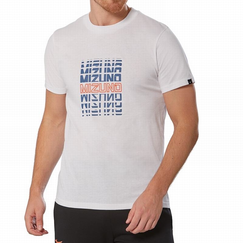 Mizuno Athletics Mizuno Tee μπλουζακια ανδρικα ασπρα | Greece M0741VU