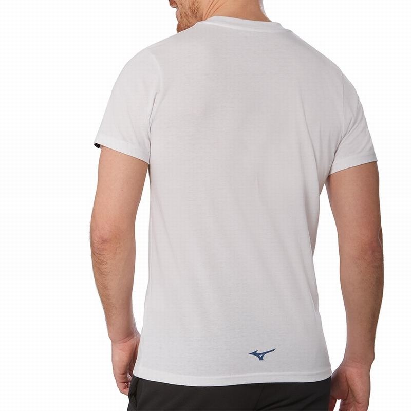 Mizuno Athletics Mizuno Tee μπλουζακια ανδρικα ασπρα | Greece M0741VU