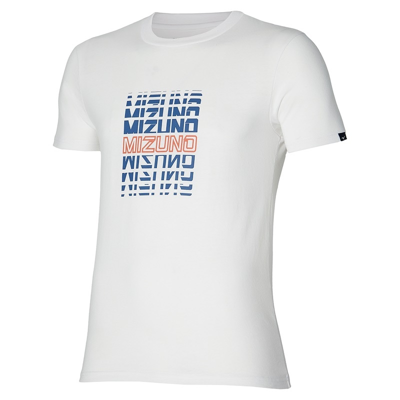 Mizuno Athletics Mizuno Tee μπλουζακια ανδρικα ασπρα | Greece M0741VU