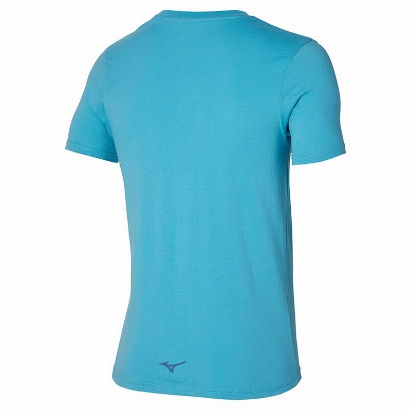 Mizuno Athletics Mizuno Tee μπλουζακια ανδρικα μπλε | Greece M4529GB