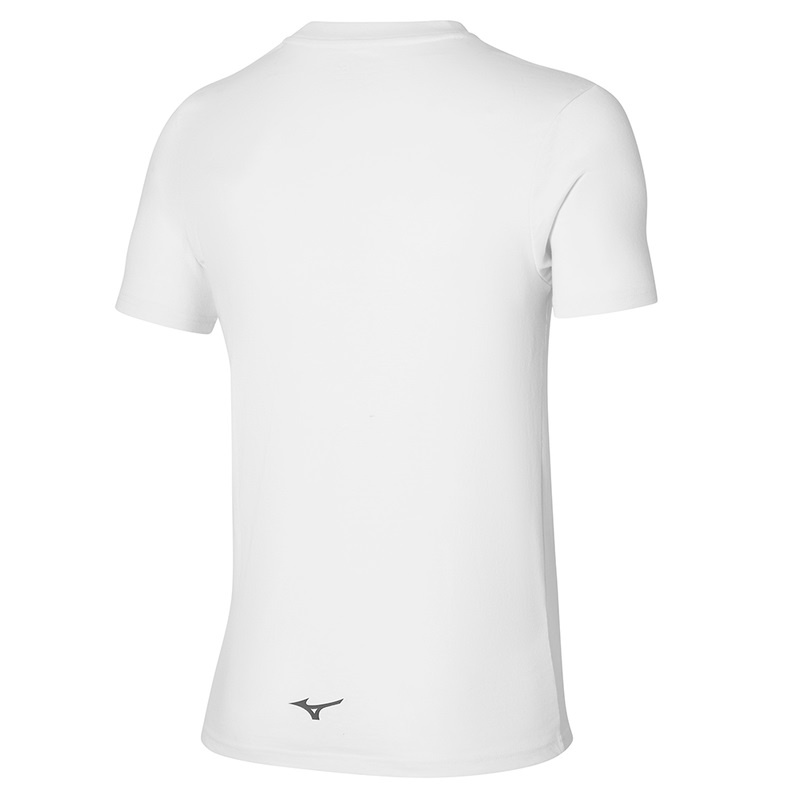 Mizuno Athletics RB Tee μπλουζακια ανδρικα ασπρα | Greece M1475DC