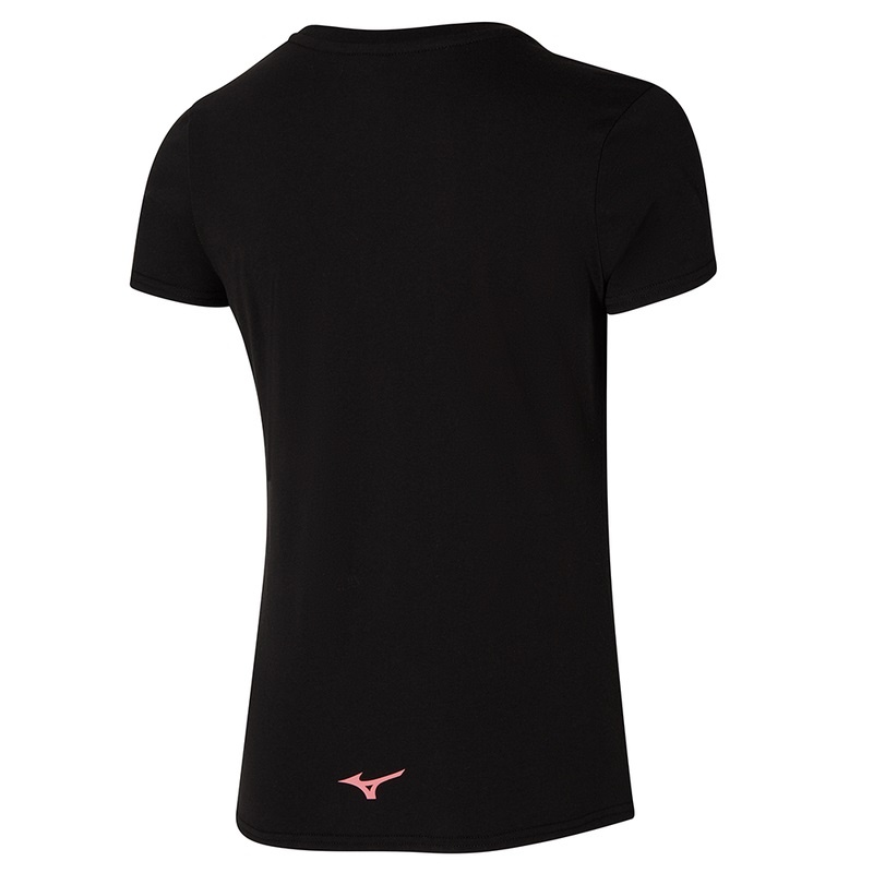 Mizuno Athletics RB Tee μπλουζακια γυναικεια μαυρα | Greece M3276RS