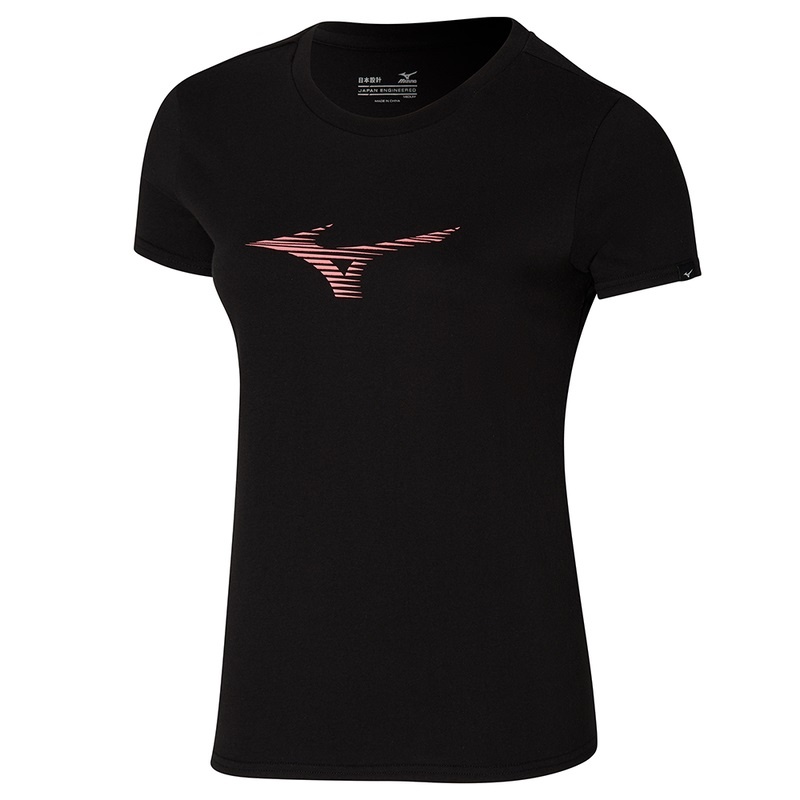 Mizuno Athletics RB Tee μπλουζακια γυναικεια μαυρα | Greece M3276RS