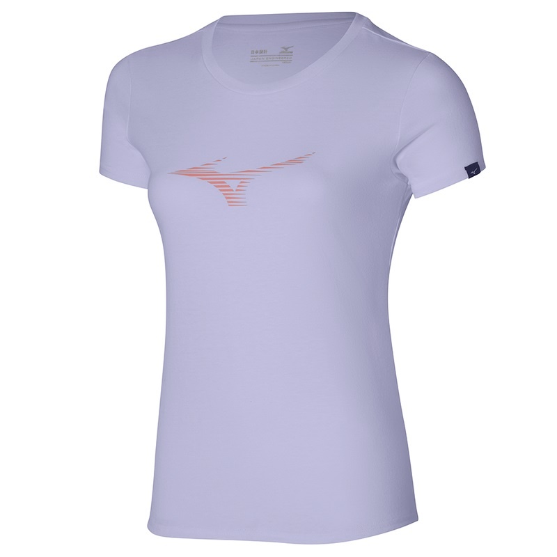 Mizuno Athletics RB Tee μπλουζακια γυναικεια μωβ | Greece M7092SV