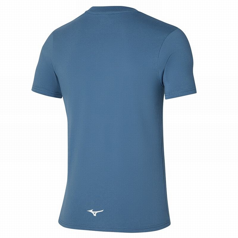 Mizuno Athletics RB Tee μπλουζακια ανδρικα μπλε | Greece M7168YR