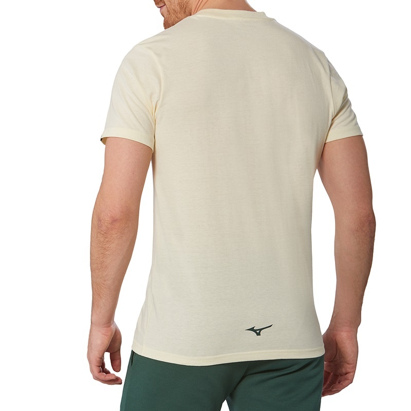 Mizuno Athletics RB Tee μπλουζακια ανδρικα κίτρινα | Greece M8576NP