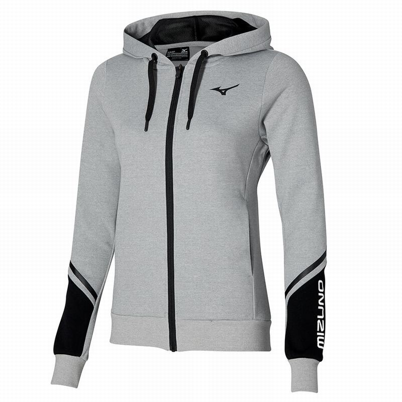 Mizuno Athletics Sweat Μπουφαν γυναικεια γκρι | Greece M1304ZH