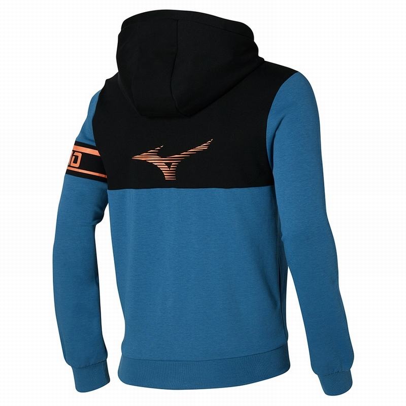 Mizuno Athletics Sweat Μπουφαν ανδρικα μπλε μαυρα | Greece M2859KM