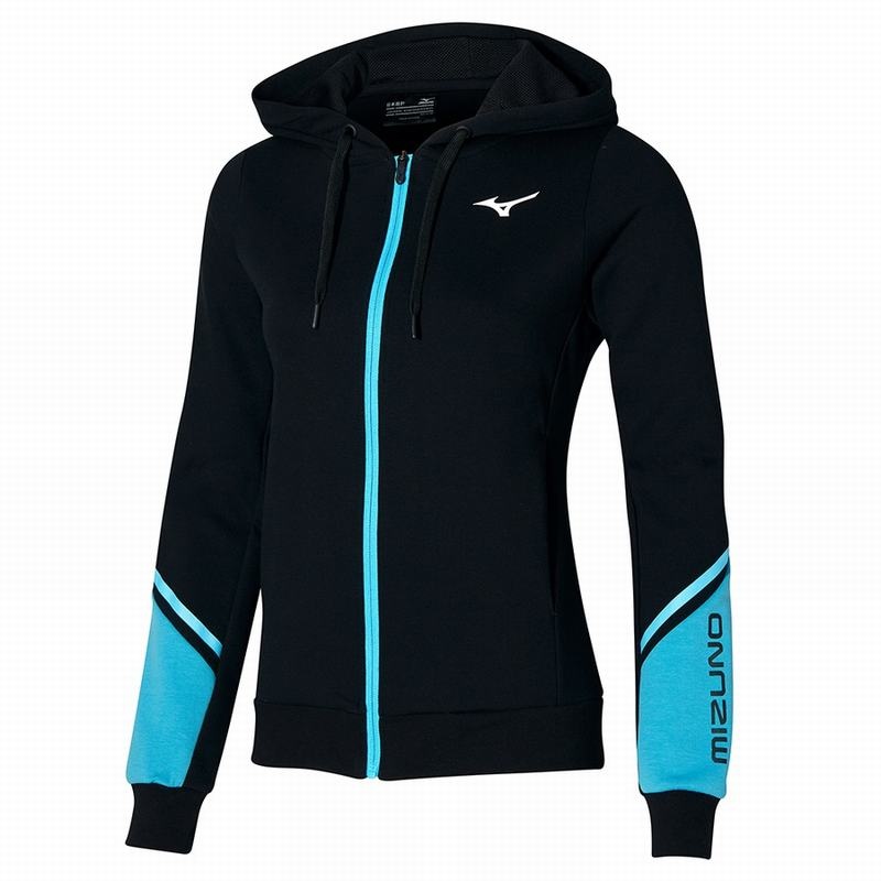 Mizuno Athletics Sweat Μπουφαν γυναικεια μαυρα μπλε | Greece M7963UB