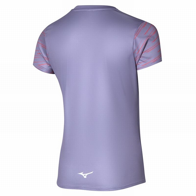 Mizuno Athletics σταμπεσ Tee μπλουζακια γυναικεια μωβ | Greece M5684RC