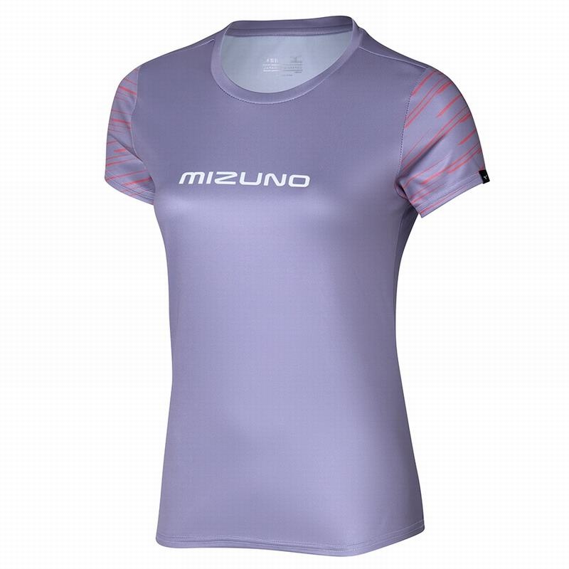 Mizuno Athletics σταμπεσ Tee μπλουζακια γυναικεια μωβ | Greece M5684RC