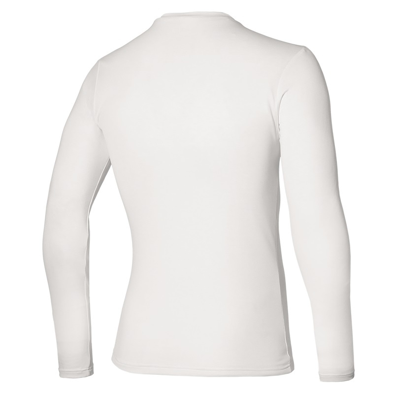 Mizuno BT Under V Neck Longsleeve Αριστος ανδρικα ασπρα | Greece M0842AX