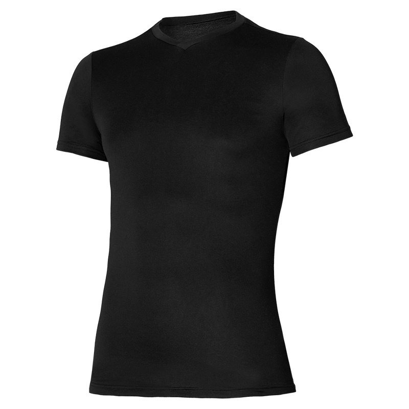 Mizuno BT Under V Neck Tee μπλουζακια ανδρικα μαυρα | Greece M7256NH