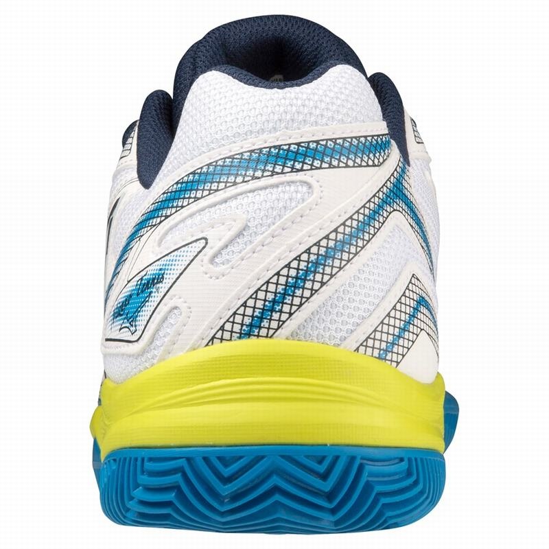 Mizuno Break Shot 4 CC Παπουτσια Τενισ ανδρικα ασπρα μπλε | Greece M4768CN