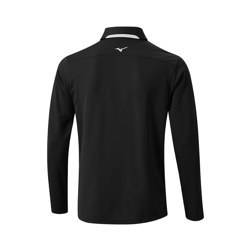 Mizuno Breath Thermo L/S Polo ανδρικα μαυρα | Greece M7948WT