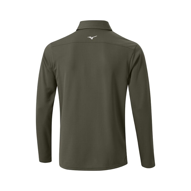 Mizuno Breath Thermo L/S Polo ανδρικα Ελιά | Greece M6295JT