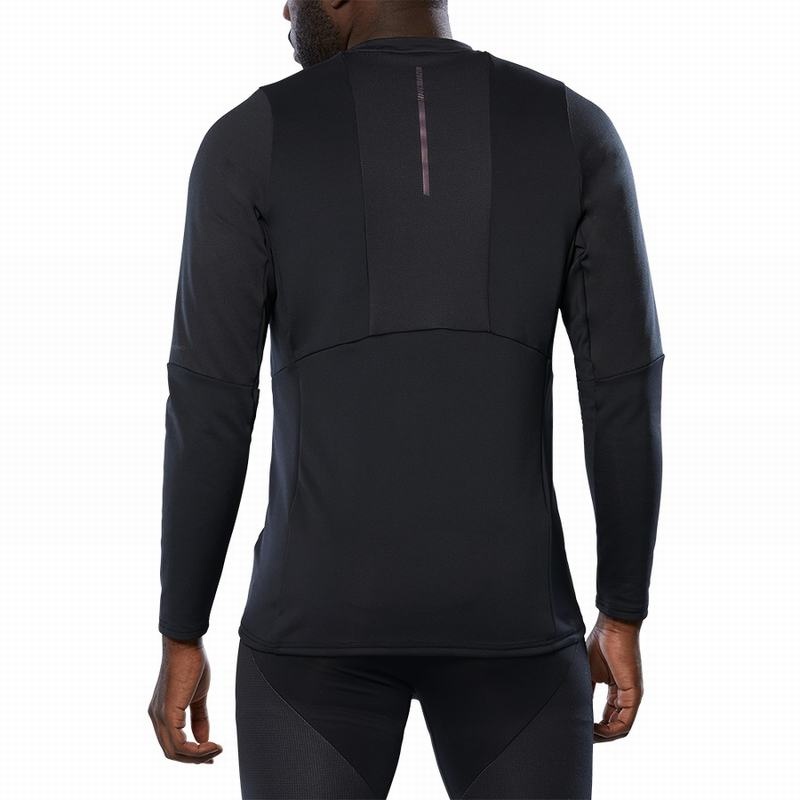 Mizuno Breath Thermo Long Sleeve Αριστος ανδρικα μαυρα | Greece M0814TO