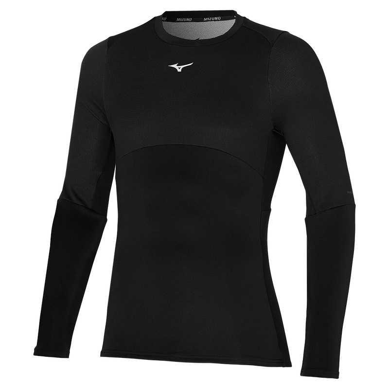 Mizuno Breath Thermo Long Sleeve Αριστος ανδρικα μαυρα | Greece M0814TO