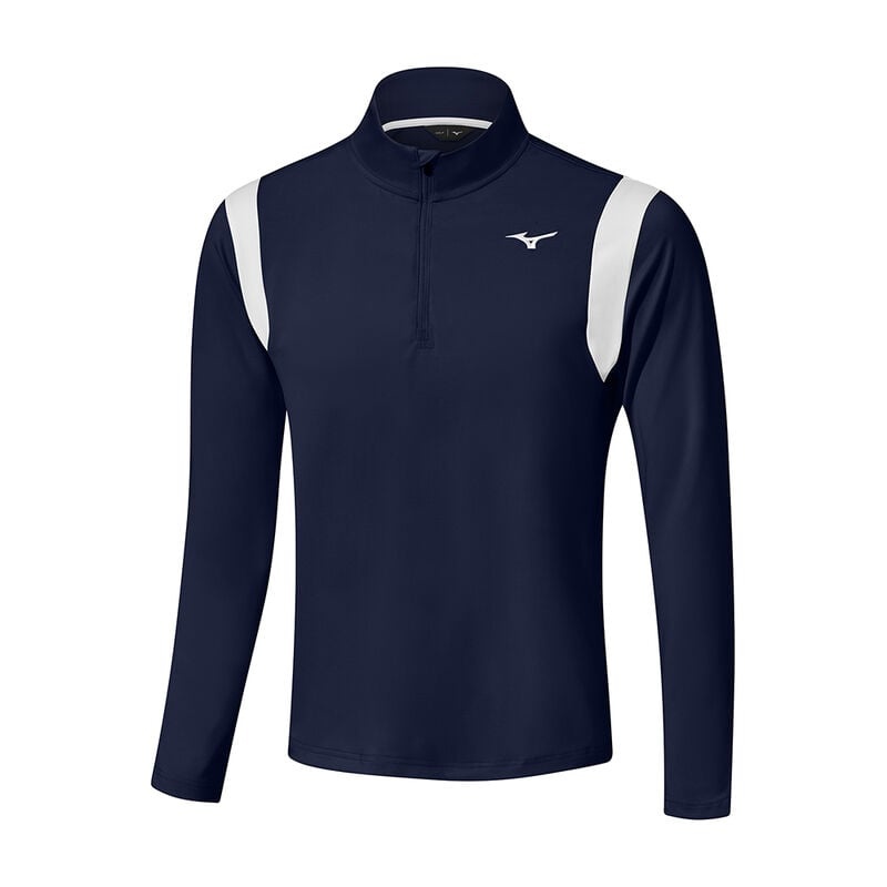 Mizuno Breeze Elite 1/4 Zip Αριστος ανδρικα σκουρο μπλε | Greece M2805WA