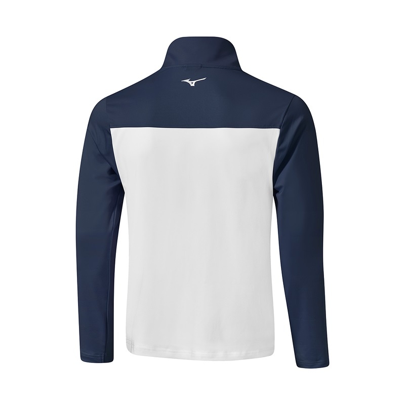 Mizuno Brz Elite St 1/4 Zip Αριστος ανδρικα σκουρο μπλε ασπρα | Greece M6012AY