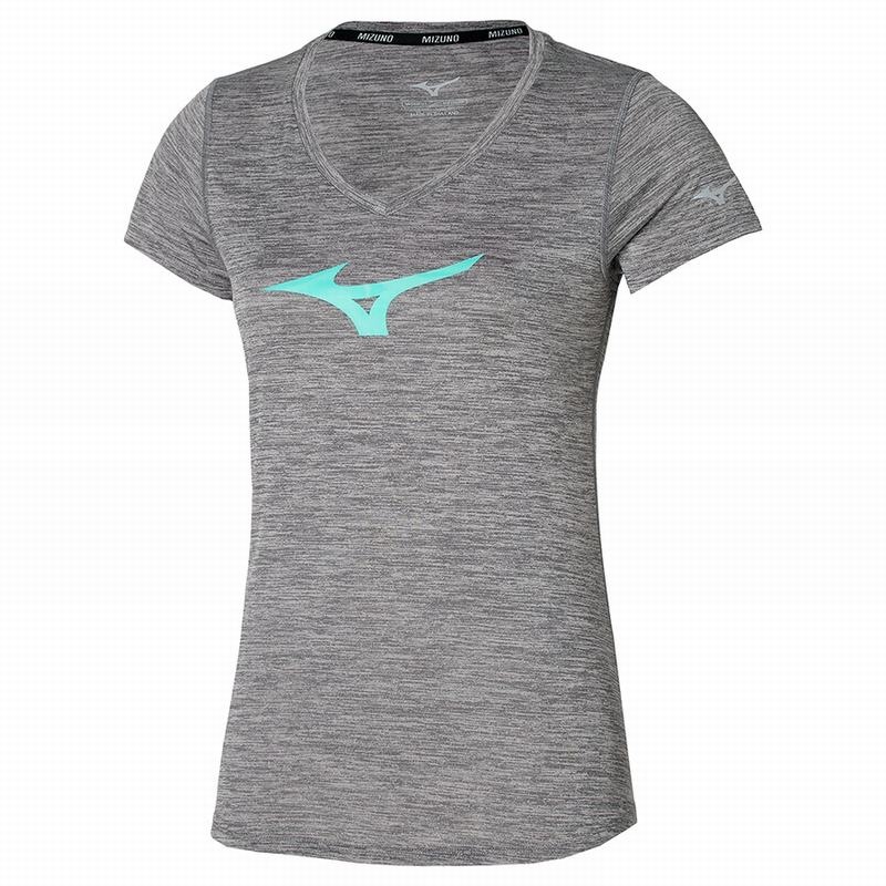 Mizuno Core RB Tee μπλουζακια γυναικεια γκρι | Greece M8974OS