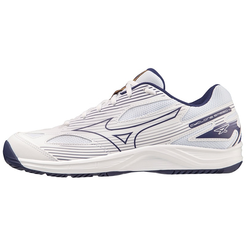 Mizuno Cyclone Speed 4 Παπουτσια Βολλευ ανδρικα ασπρα χρυσο χρωμα | Greece M4671WR