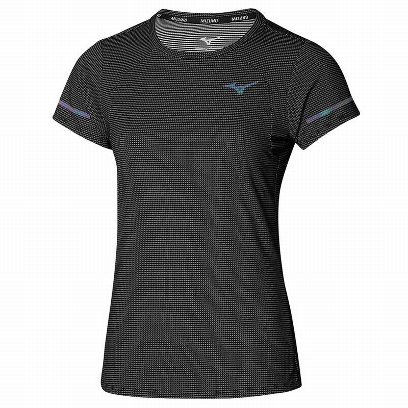 Mizuno Daf Dope Dyed Tee μπλουζακια γυναικεια μαυρα | Greece M2594ZJ