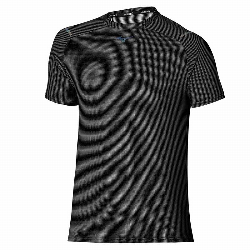 Mizuno Daf Dope Dyed Tee μπλουζακια ανδρικα μαυρα | Greece M9362IP