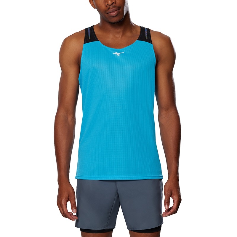 Mizuno Dryaeroflow Tank αμανικα μπλουζακια ανδρικα μαυρα | Greece M3968GM