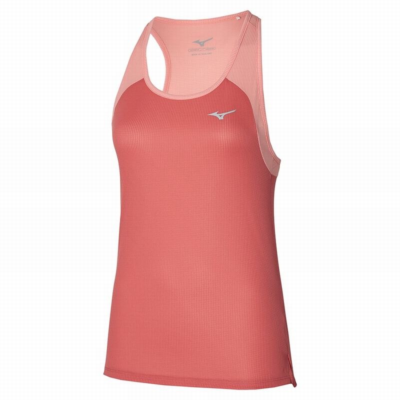 Mizuno Dryaeroflow Tank αμανικα μπλουζακια γυναικεια κοραλι | Greece M5679NL