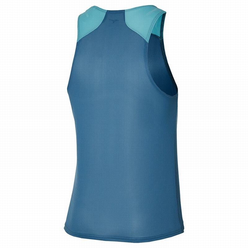 Mizuno Dryaeroflow Tank αμανικα μπλουζακια ανδρικα μπλε | Greece M7248QM