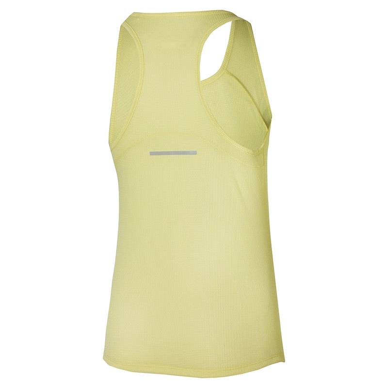 Mizuno Dryaeroflow Tank αμανικα μπλουζακια γυναικεια ανοιχτο πρασινο κίτρινα | Greece M0798UE