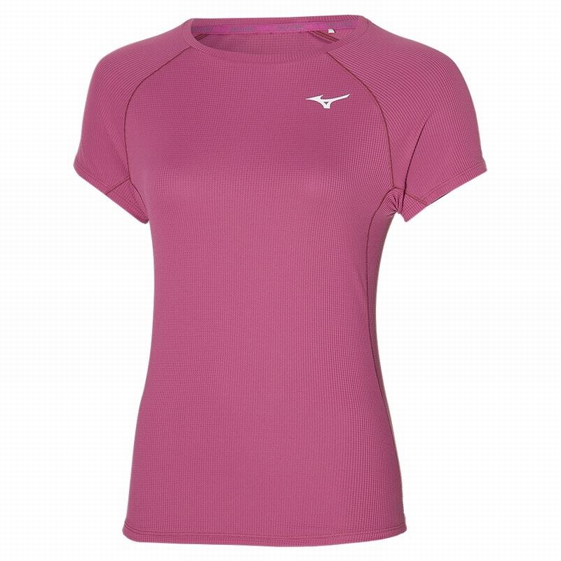 Mizuno Dryaeroflow Tee μπλουζακια γυναικεια ροζ | Greece M4728SH